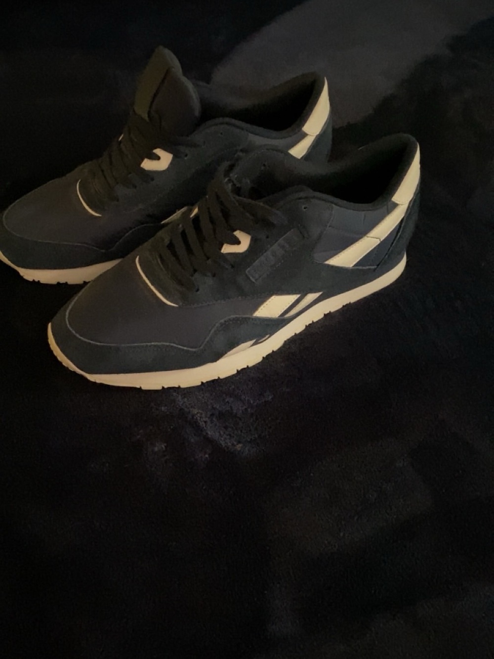 Reebok Classic Men's Navy Blue & White Suede/Nylon